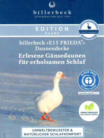  Одеяло Billerbeck Frieda Kassette II (теплое) +18°С и ниже, гусиный пух фото в интернет-магазине Герд Биллербек